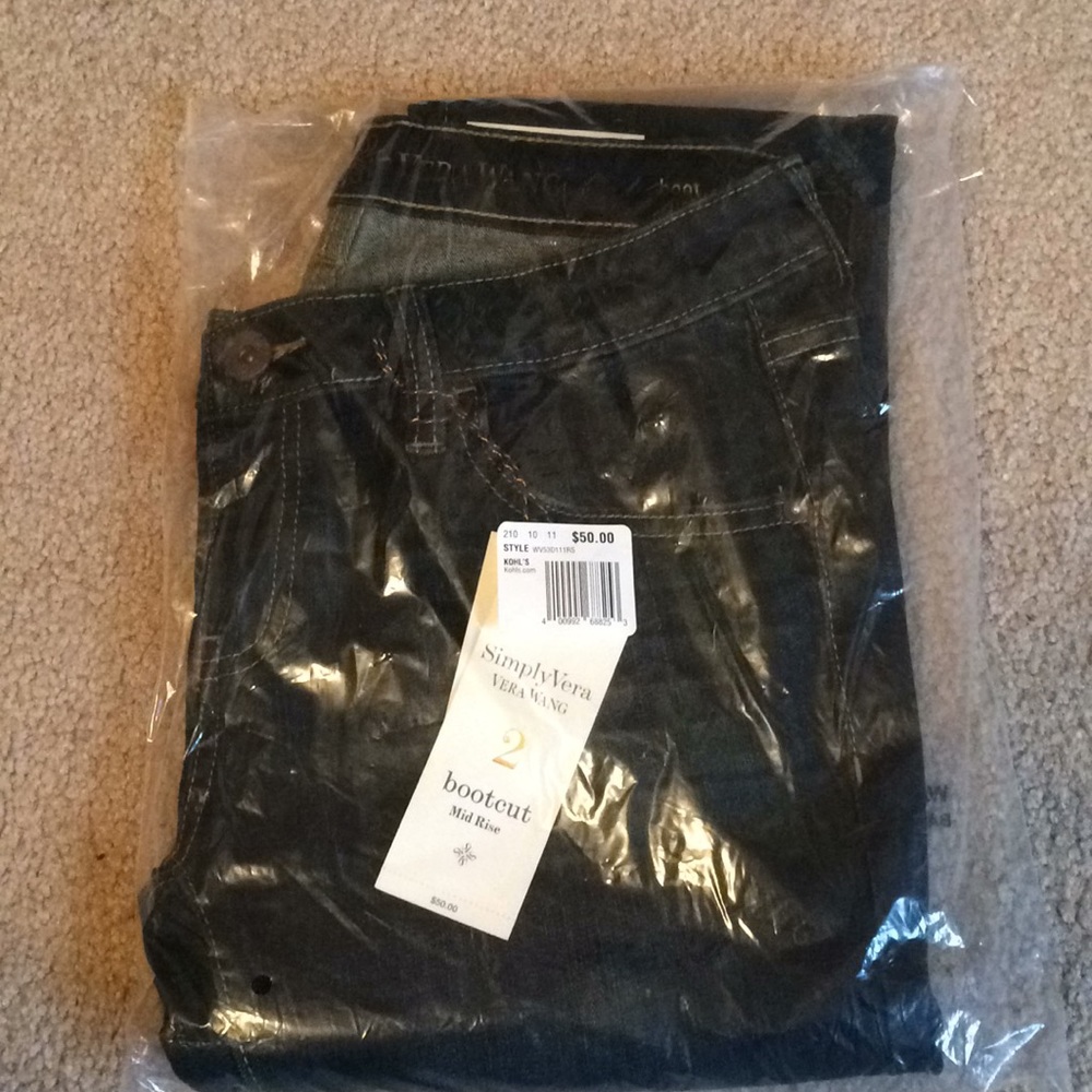 Simply Vera Wang bootcut mid rise jeans